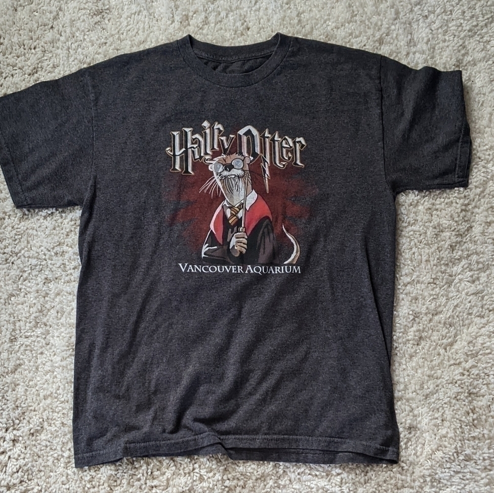 Hairy otter vancouver aquarium souvenir tee harry potter large unisex